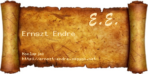 Ernszt Endre névjegykártya